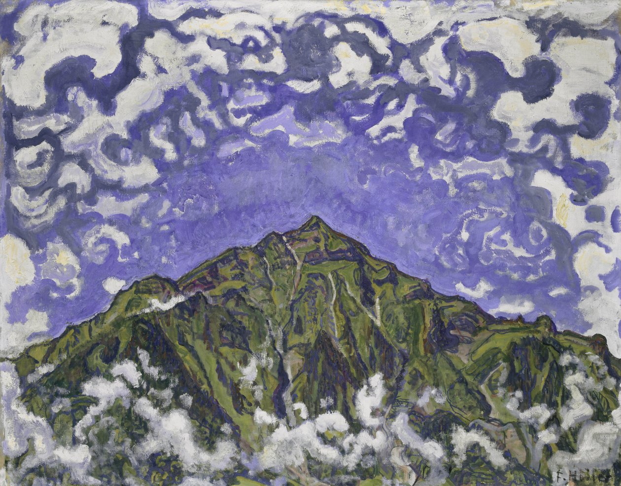 Berget Niesen sett från Heustrich, 1910. av Ferdinand Hodler