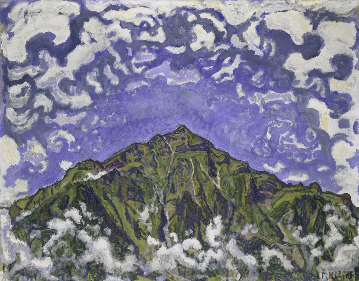 Berget Niesen sett från Heustrich, 1910 av Ferdinand Hodler