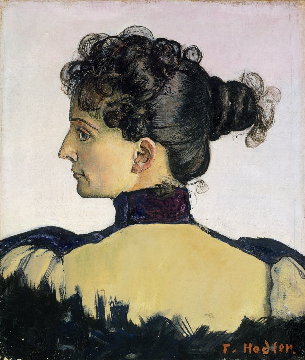 Porträtt av Berthe Jacques av Ferdinand Hodler