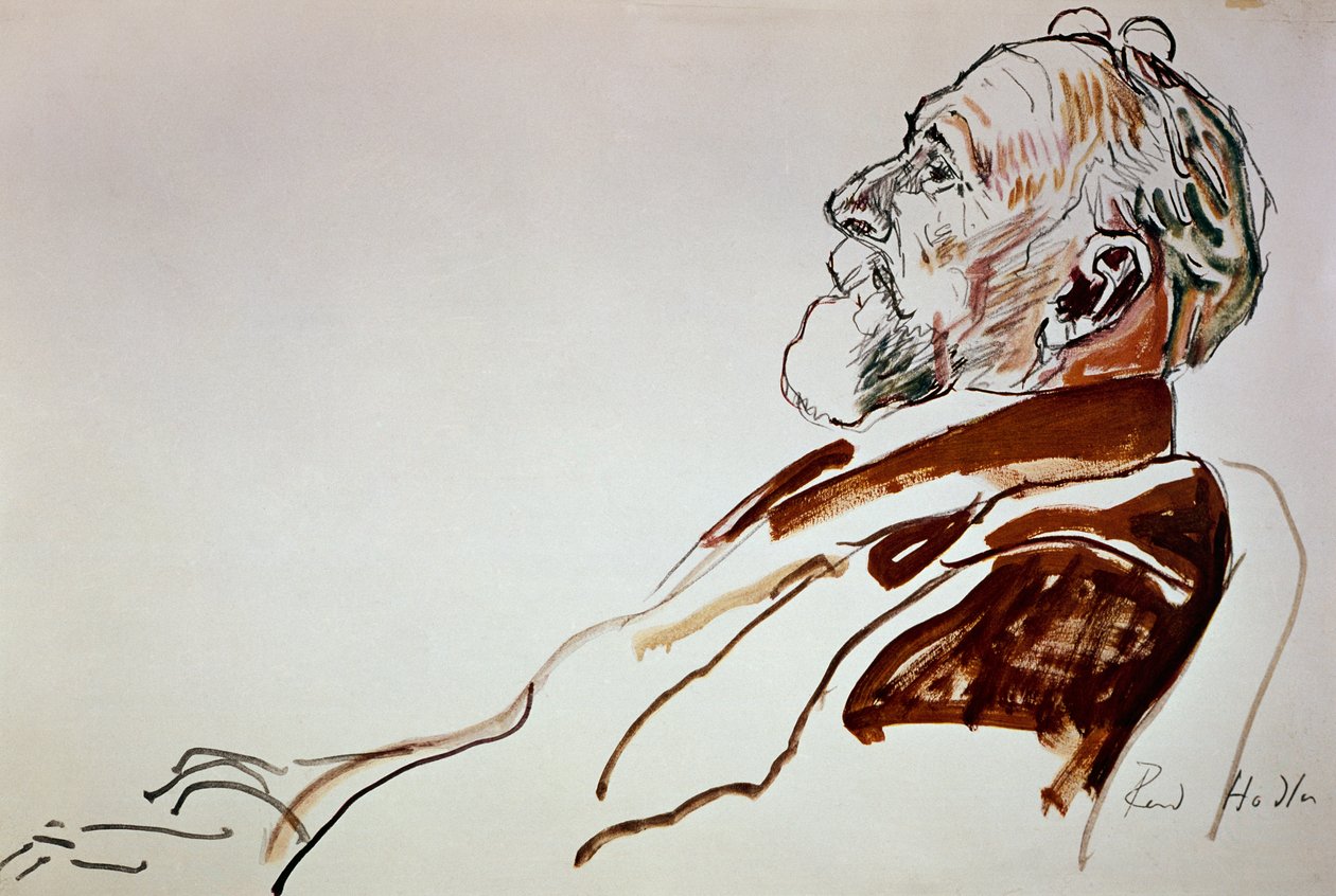 Porträtt av Carl Spitteler av Ferdinand Hodler