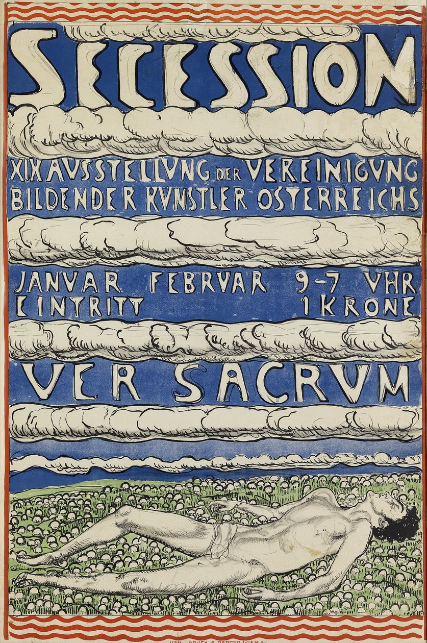 Affisch för Vienna Secession-utställningen av Ferdinand Hodler