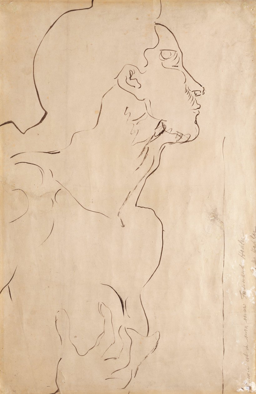 Studie för "Feeling I", 1901 av Ferdinand Hodler