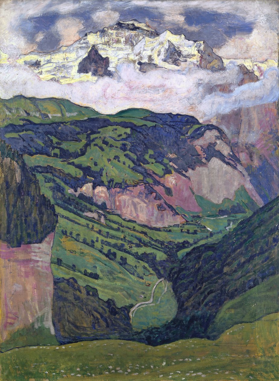 Jungfrau sett från Isenfluh, 1902 av Ferdinand Hodler