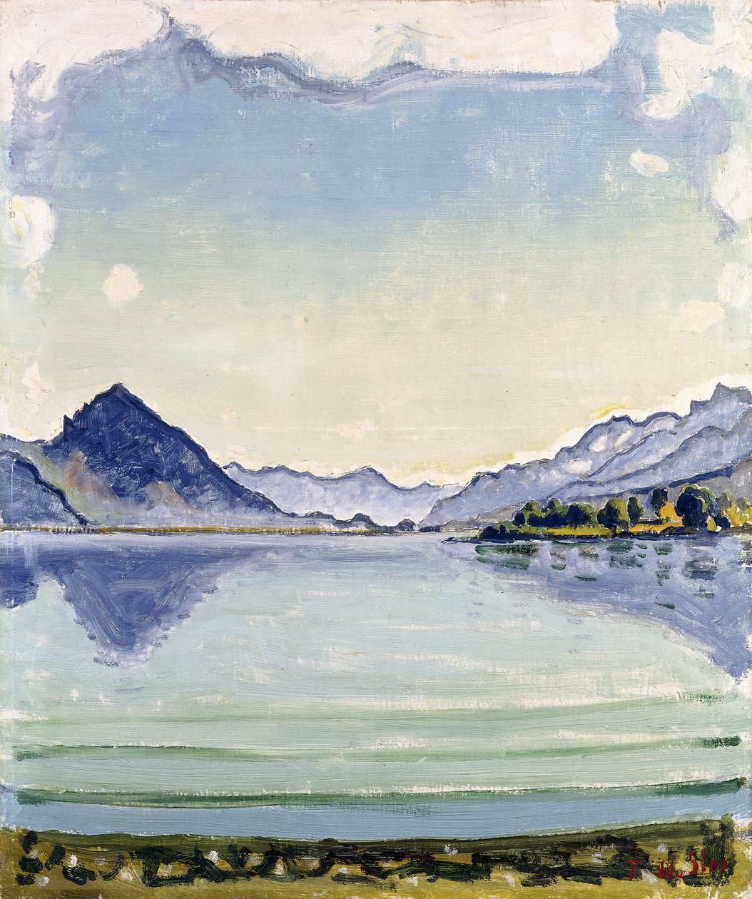 Thunersee vid Leissingen, av Ferdinand Hodler