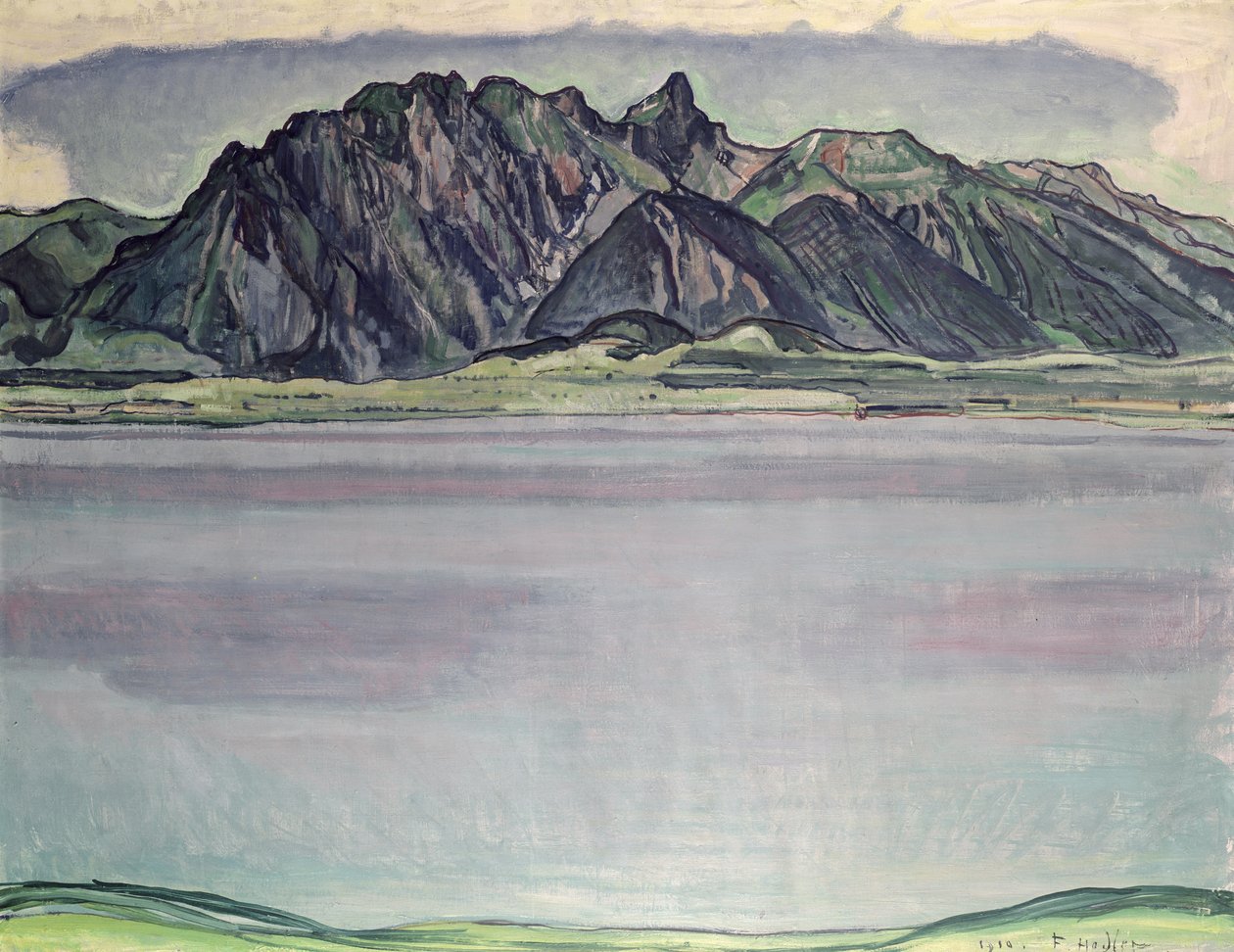 Thunersee med Stockhornbergen, 1910 av Ferdinand Hodler