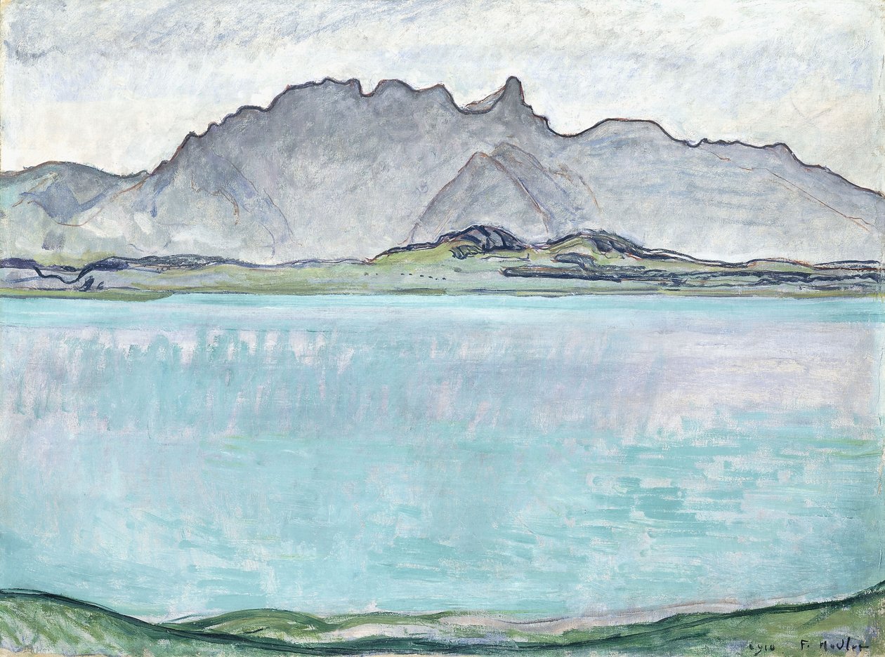 Thunersee med Stockhornbergen, 1910 av Ferdinand Hodler