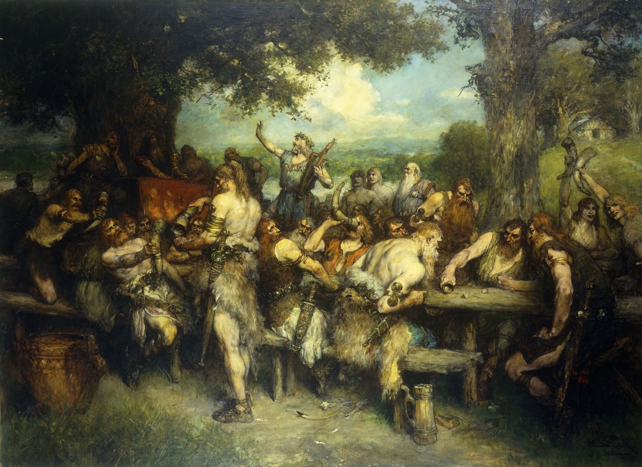 A Viking Celebration, 1925 av Ferdinand Leeke