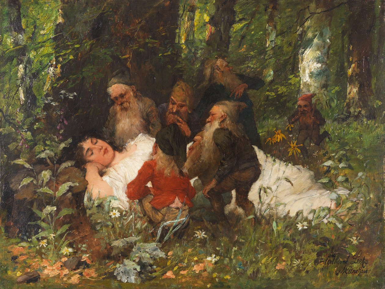 Snövit, ca. 1890. av Ferdinand Leeke