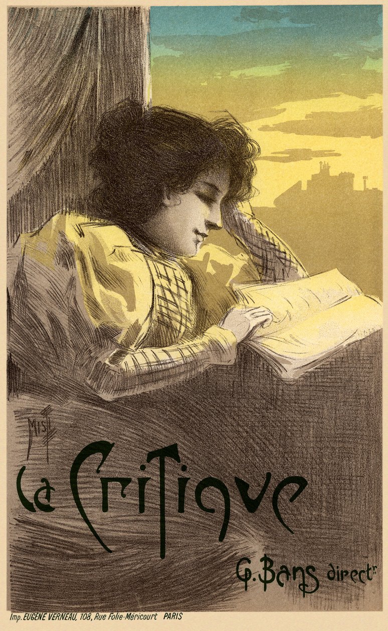 Tidningskritikaffisch, 1900 av Ferdinand Misti Mifliez
