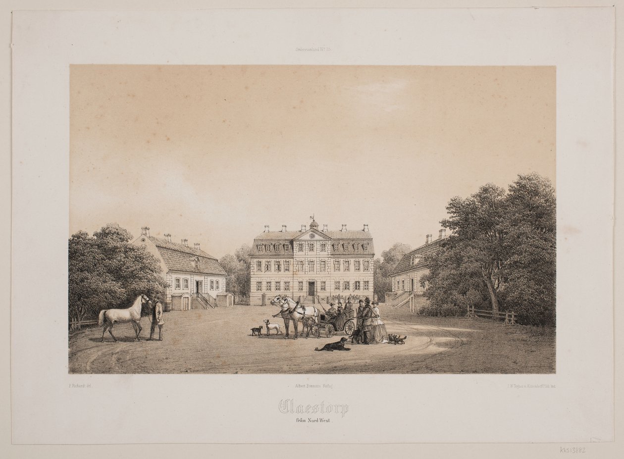 Claestorp från nordväst av Ferdinand Richardt