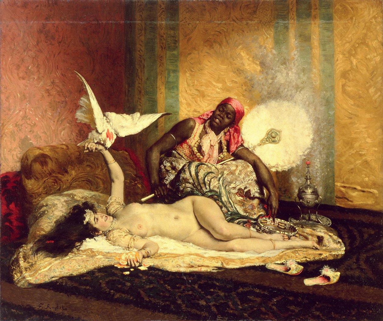 Odalisken (La Sultane), mitten av 1870-talet av Ferdinand Roybet