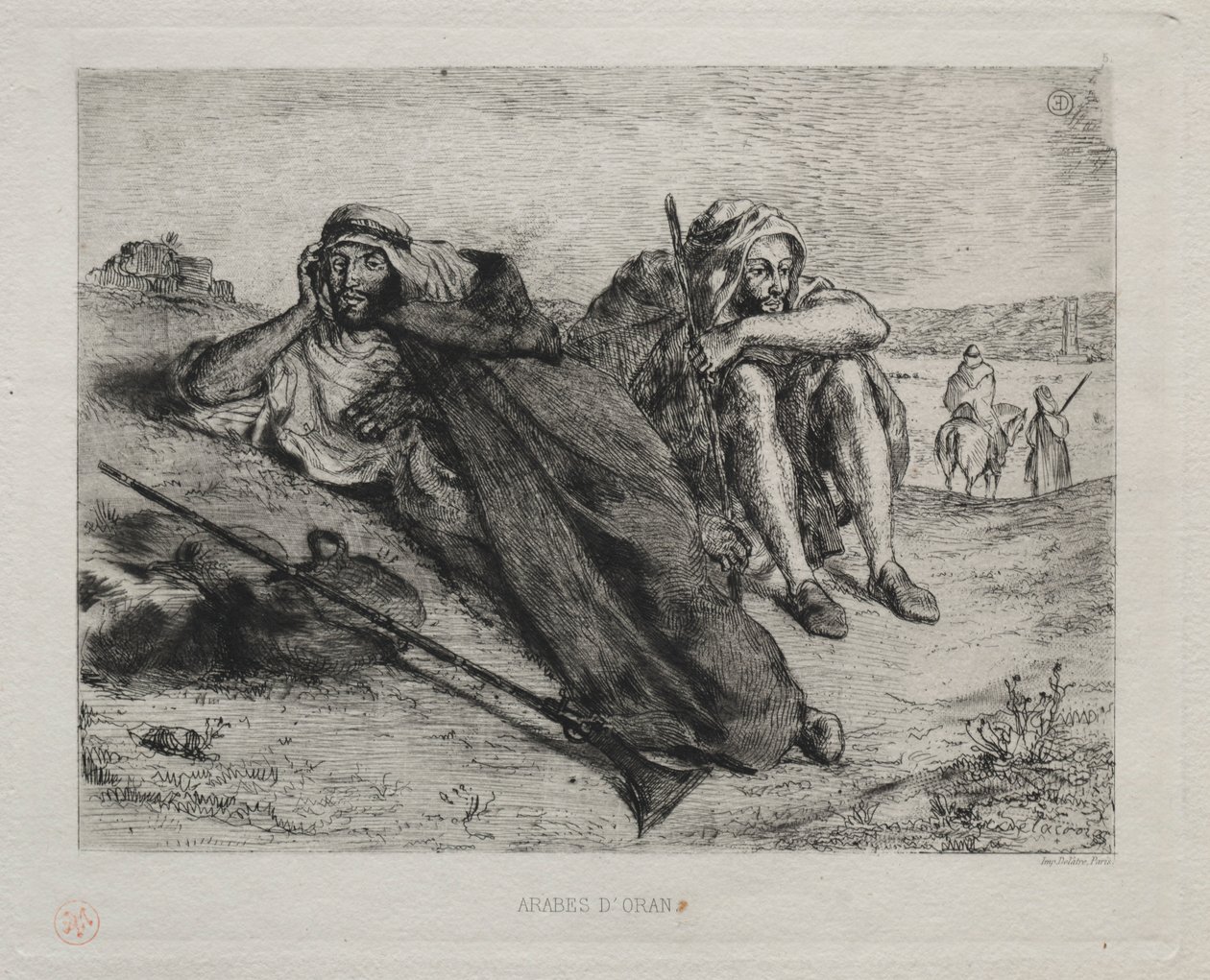 Araber från Oran. av Ferdinand Victor Eugene Delacroix