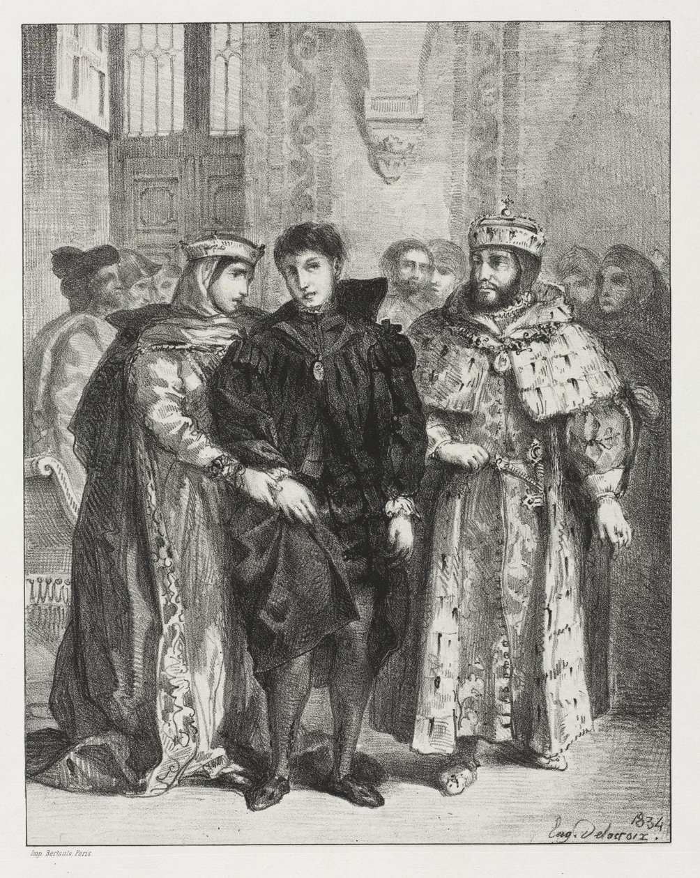 Hamlet, 1834. av Ferdinand Victor Eugene Delacroix