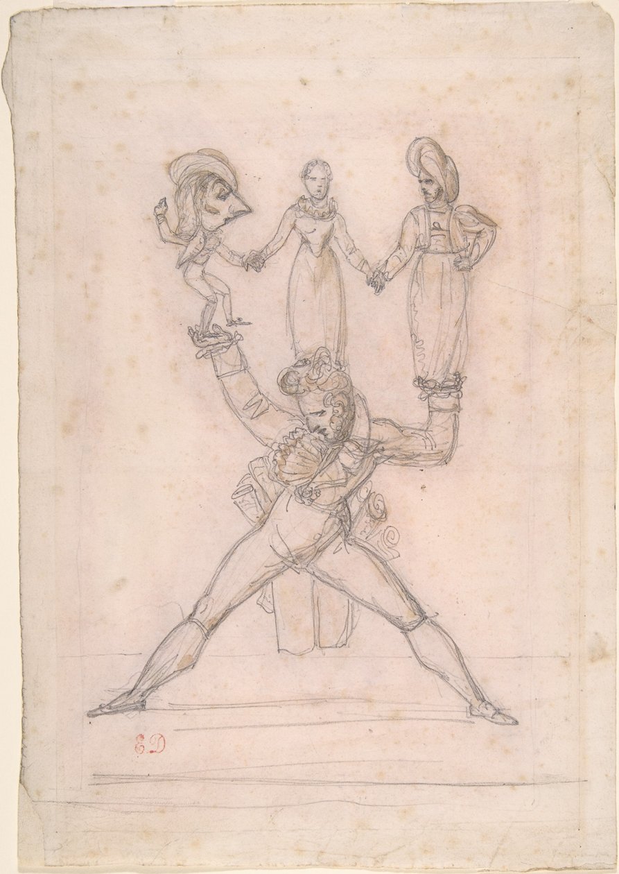 italienska teatern av Ferdinand Victor Eugene Delacroix