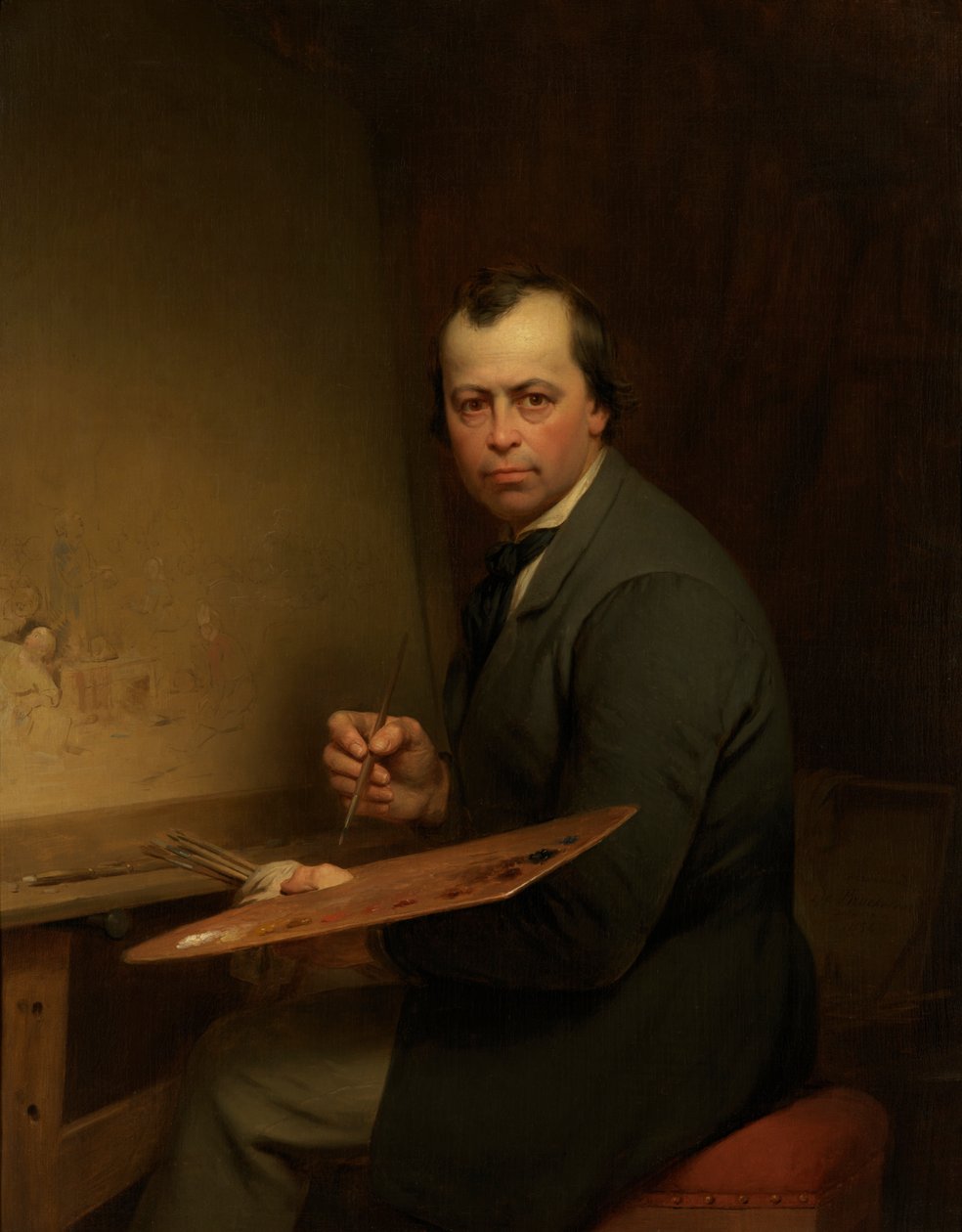 Självporträtt av Ferdinand de Braekeleer