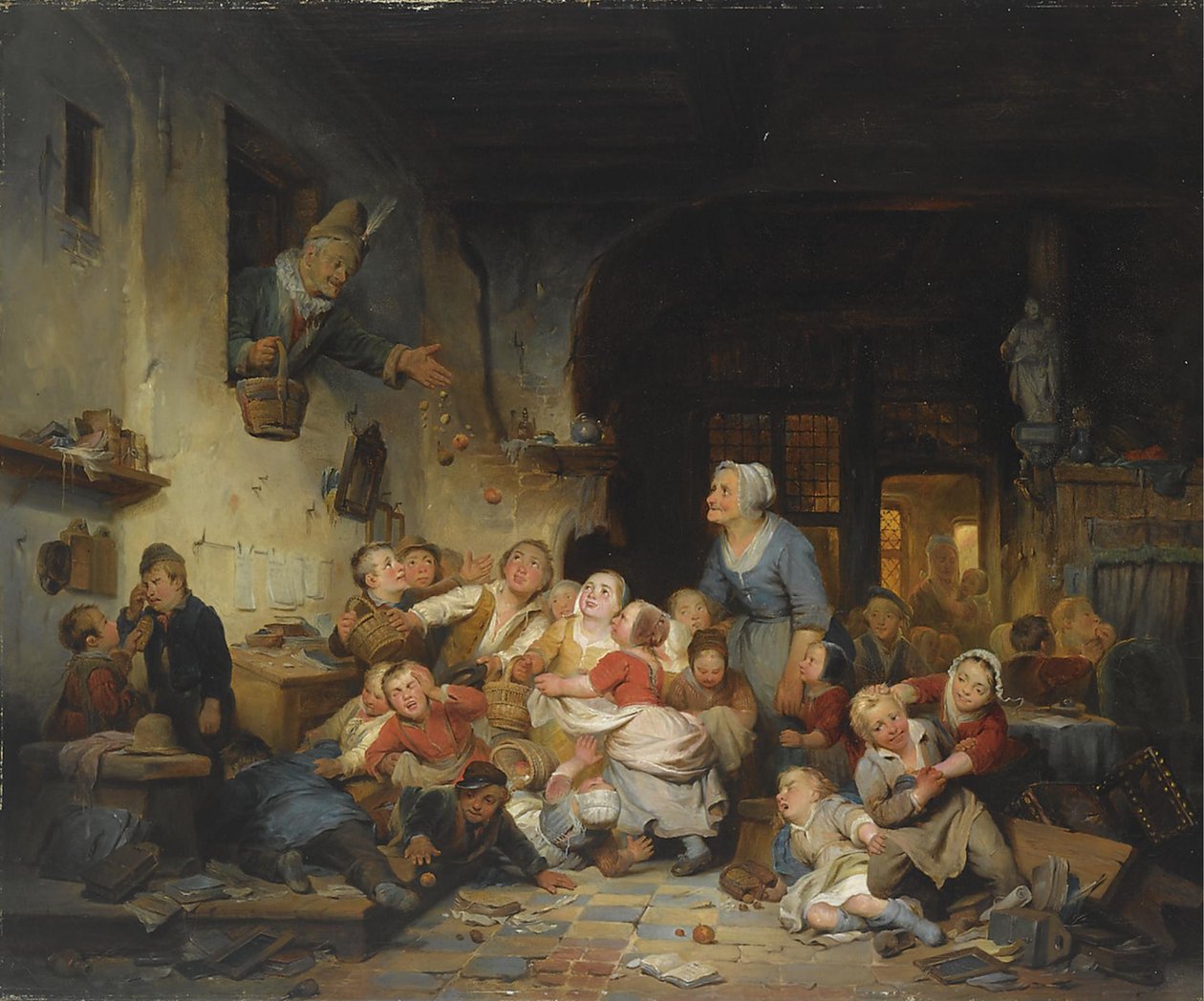 Byskolan av Ferdinand de Braekeleer the Elder