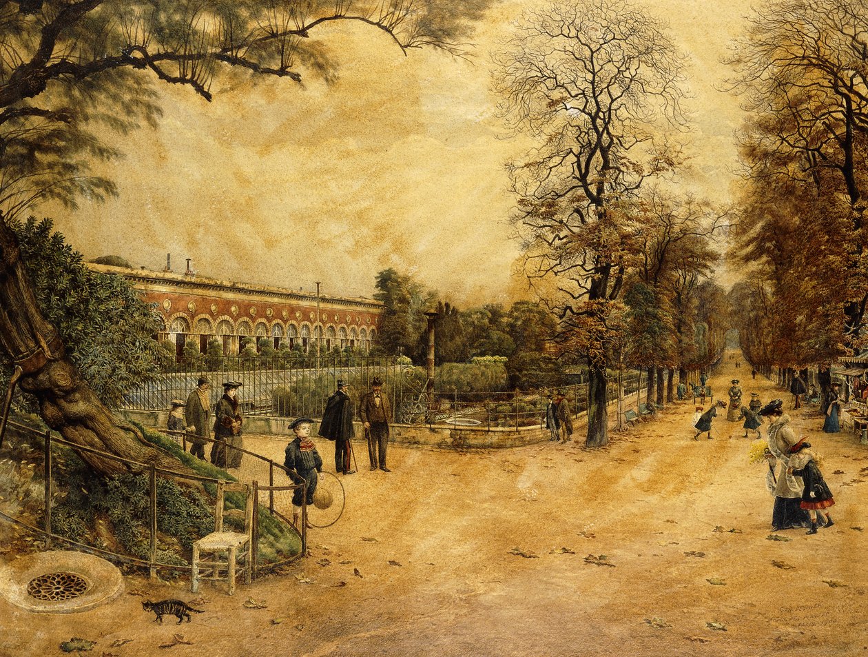 Luxembourgträdgården, Paris, 1904 av Fernand Auguste Besnier