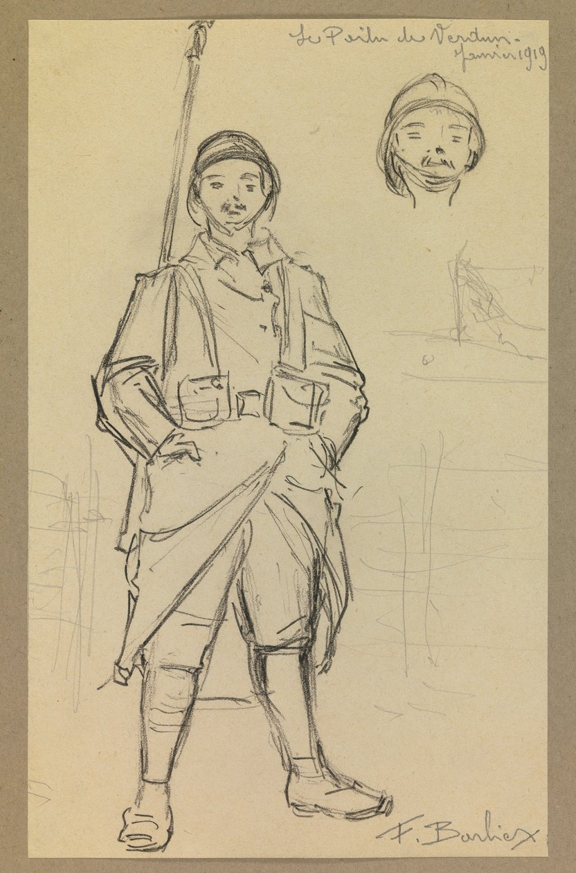 Poilu från Verdun av Fernand Barbier