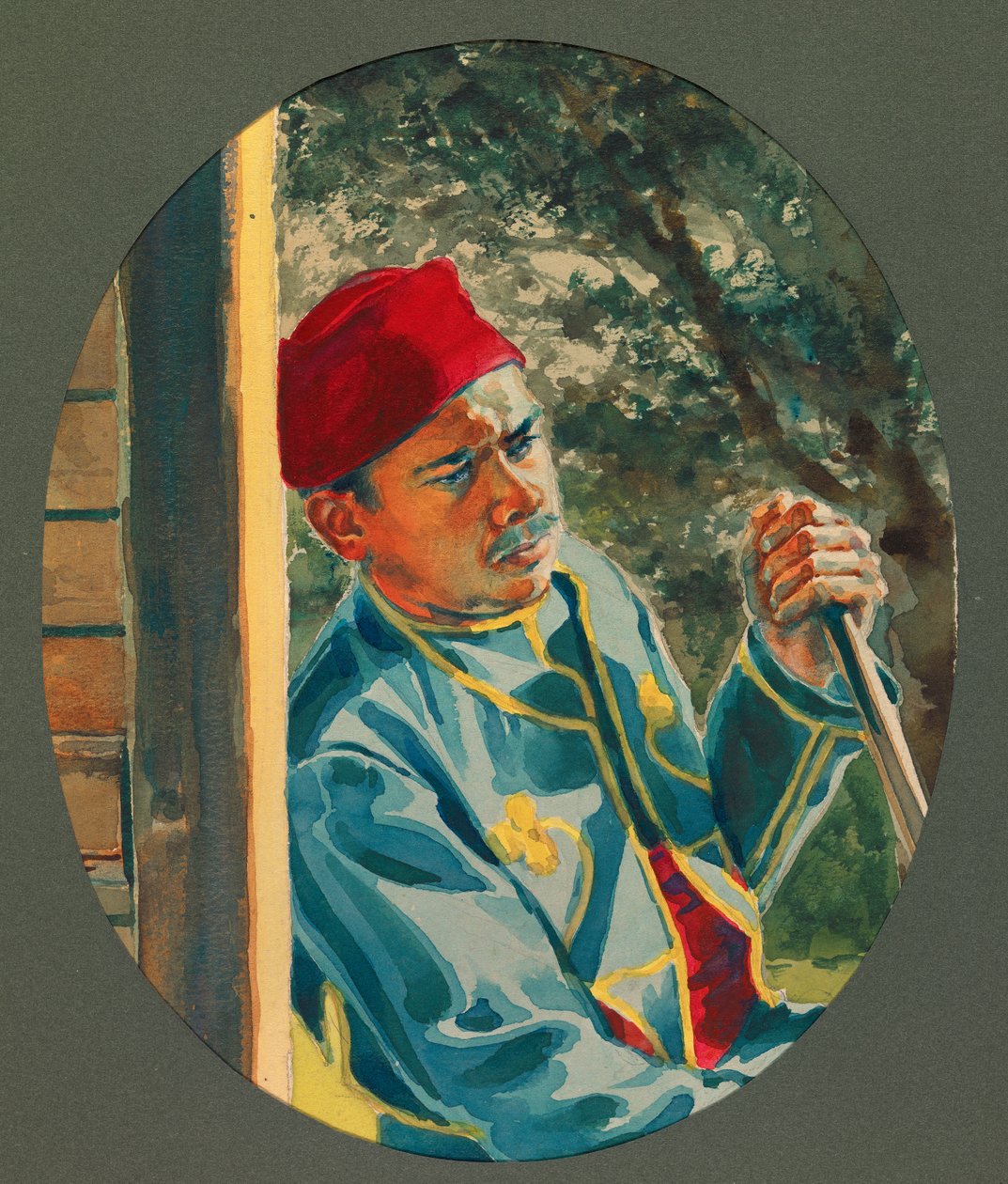 Pimero, algerisk skärmytslare, Gustrow av Fernand Barbier