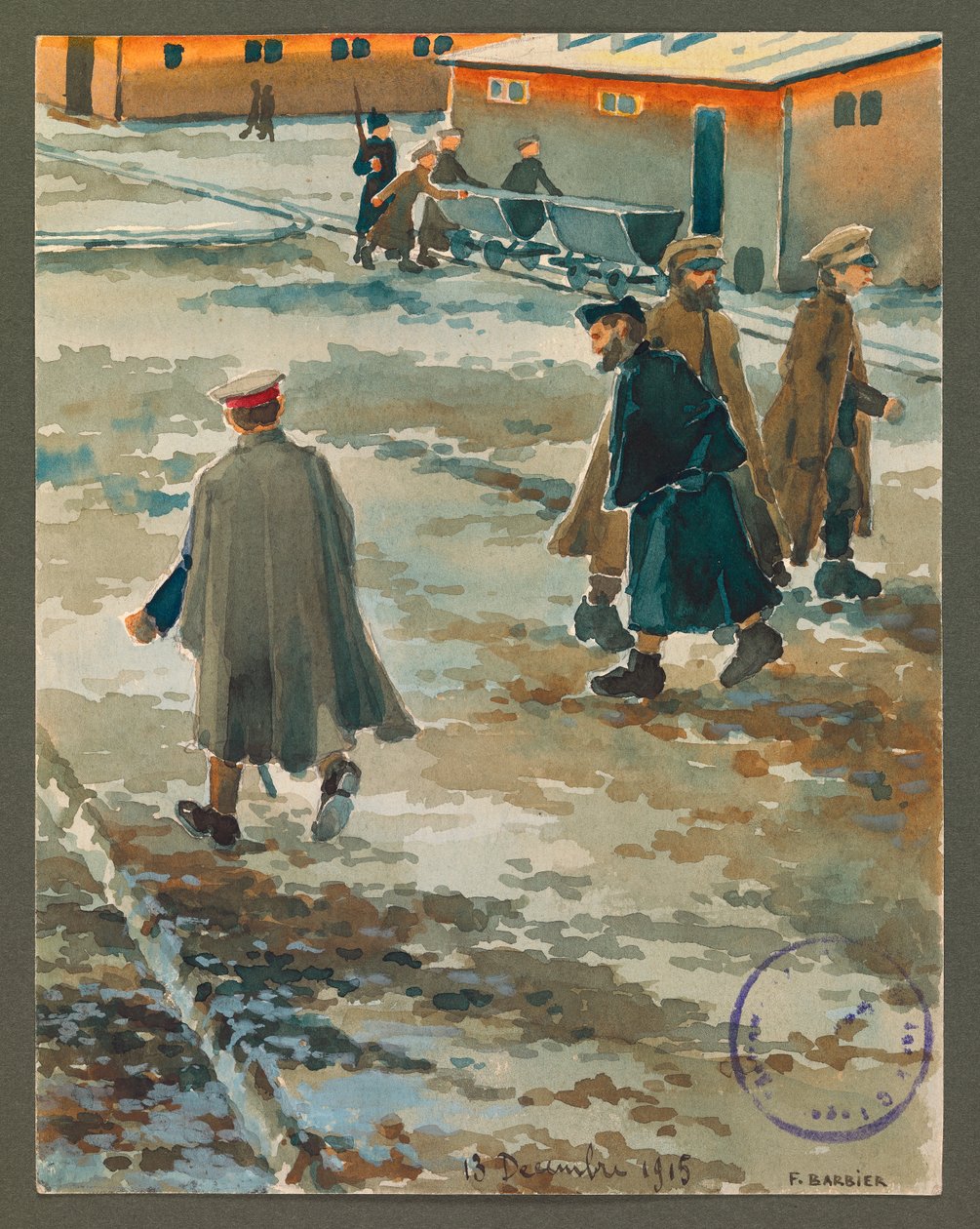 Corvee vid Gustrow av Fernand Barbier