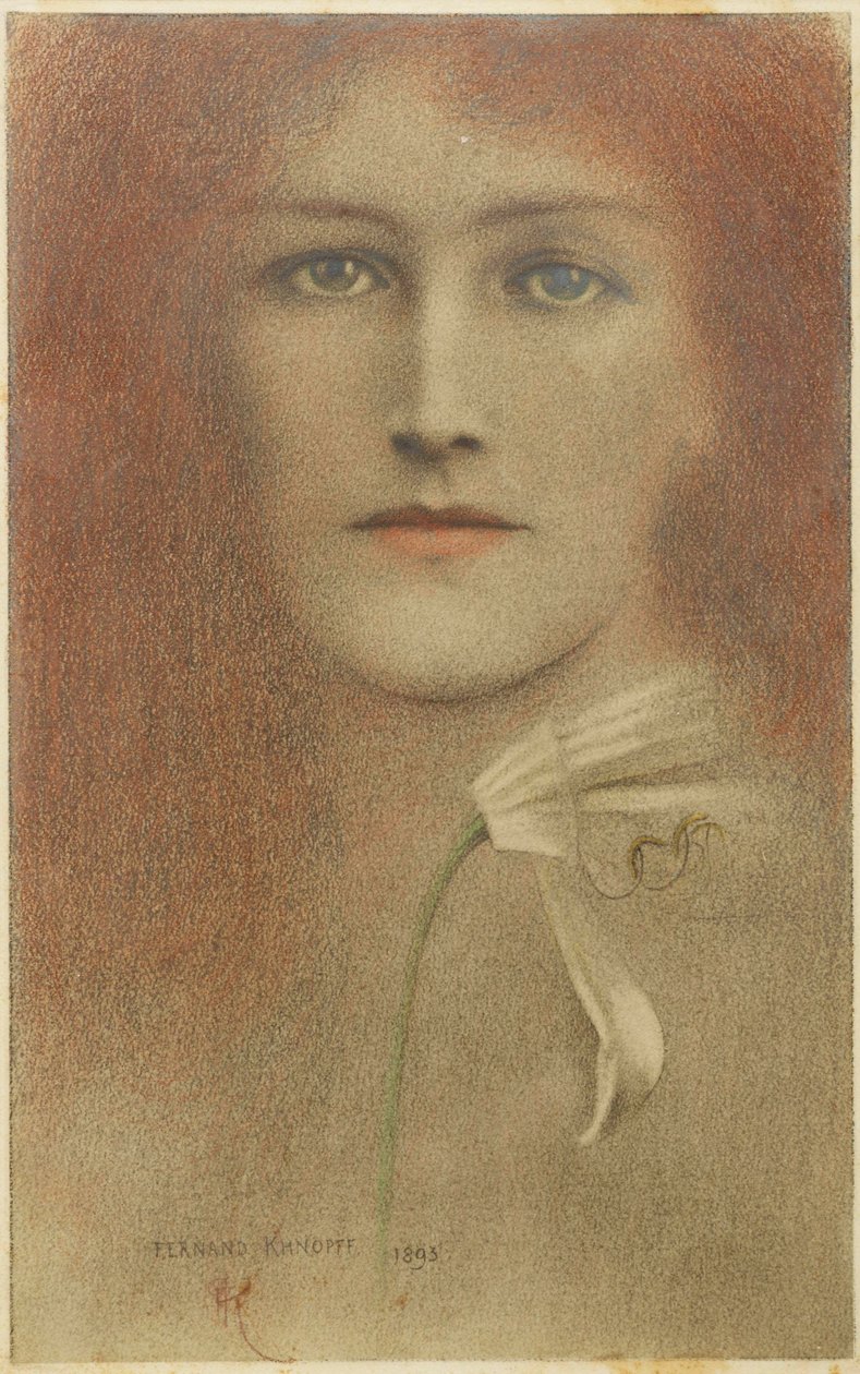 Diffidence, 1893 av Fernand Khnopff