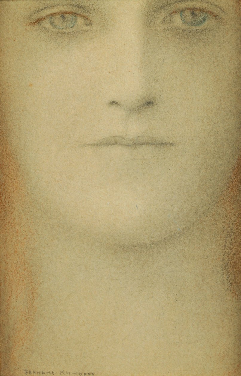 Studie av en kvinna, 1890 av Fernand Khnopff