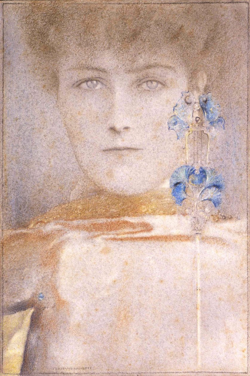 Vit mask av Fernand Khnopff