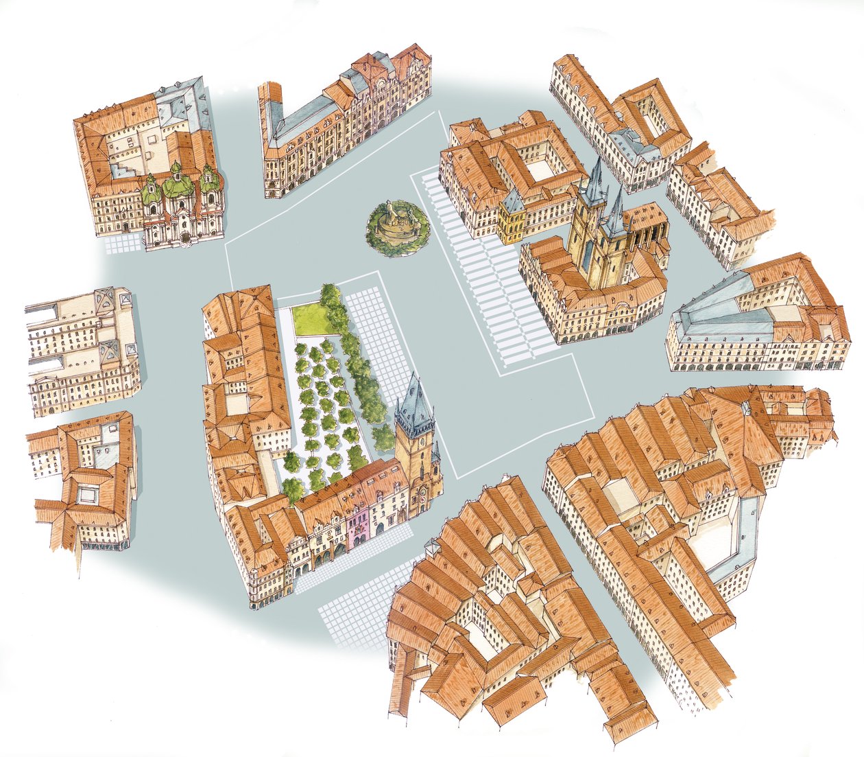 Torget i Gamla stan. Prag, Tjeckien av Fernando Aznar Cenamor