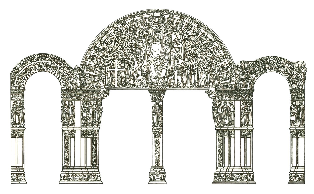 Portico of Glory. Santiago de Compostela katedral, Spanien av Fernando Aznar Cenamor