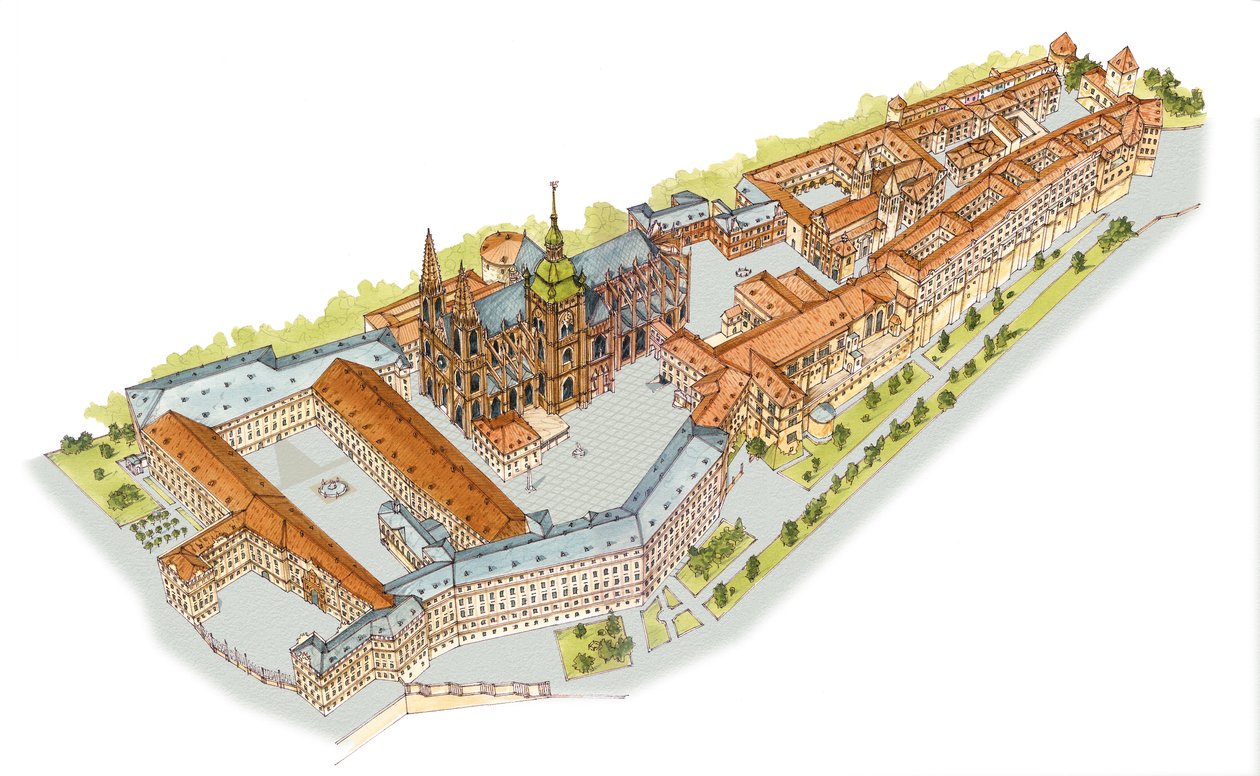 Pragborgen. Prag, Tjeckien av Fernando Aznar Cenamor