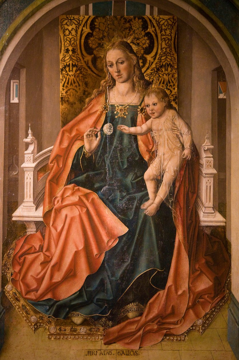 Triptyk av Rosens jungfru av Fernando Gallego