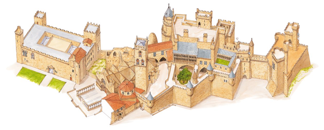 Olite slott. Navarra, Spanien av Fernando Aznar Cenamor