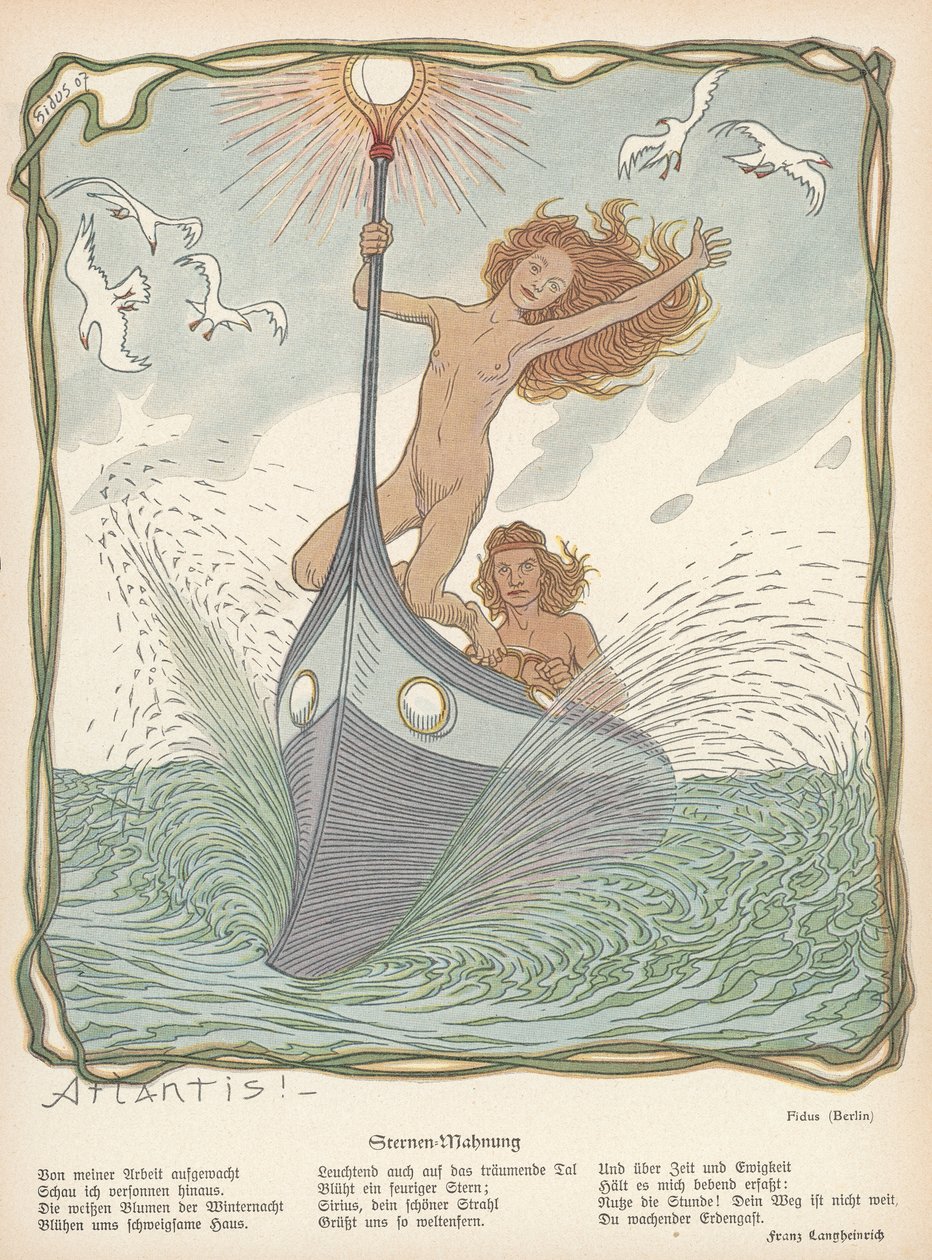 Atlantis! 1907, utgiven i "Jugend" (litho) av Fidus