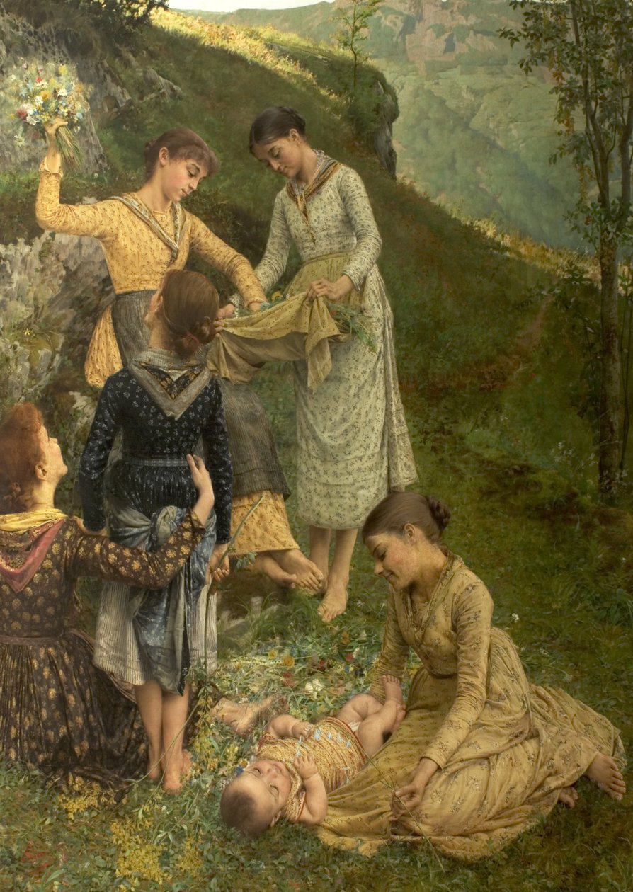 Blommorna på Capri, ca 1887 av Filadelfo Simi