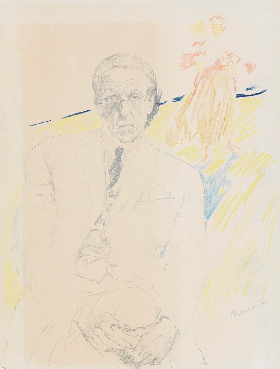 Självporträtt. av Filipp Andreyevich Malyavin
