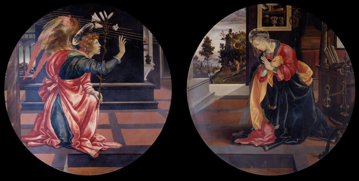 Bebådelsen, 1483-1484 av Filippino Lippi