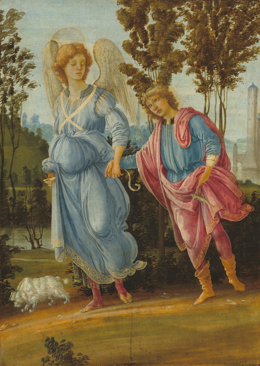 Tobias och ängeln, ca. 14751480. av Filippino Lippi