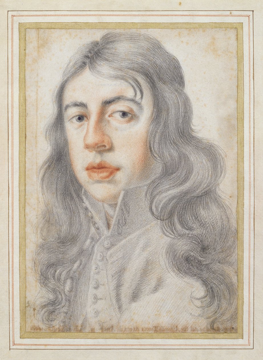 Porträtt av Signor Simone av Signor Alfonso Tucci, 1660 (penna och röd krita på papper) av Filippo Baldinucci