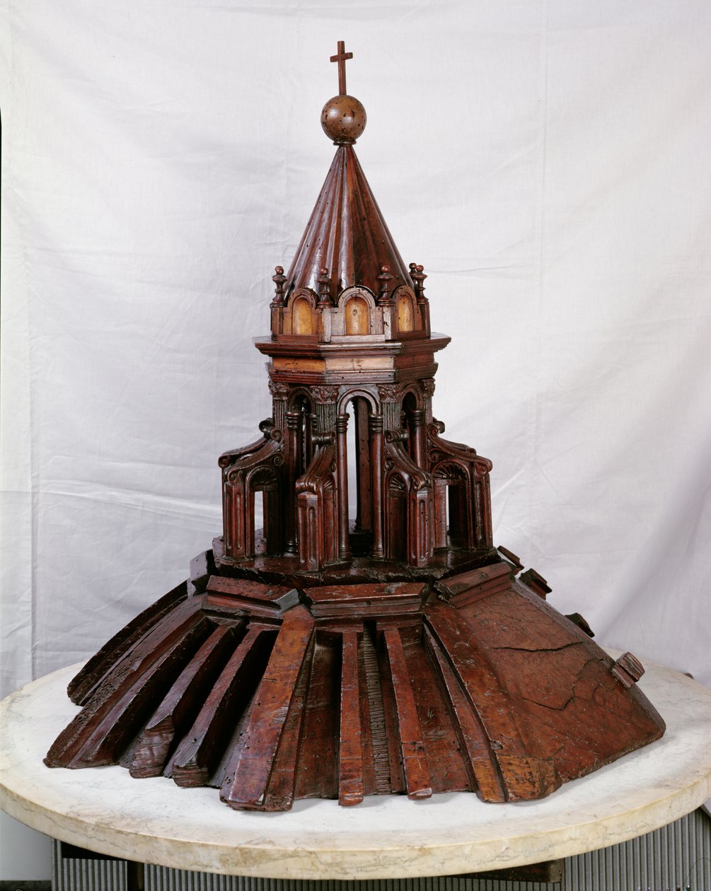 Modell av kupolen på Duomo (trä) av Filippo Brunelleschi