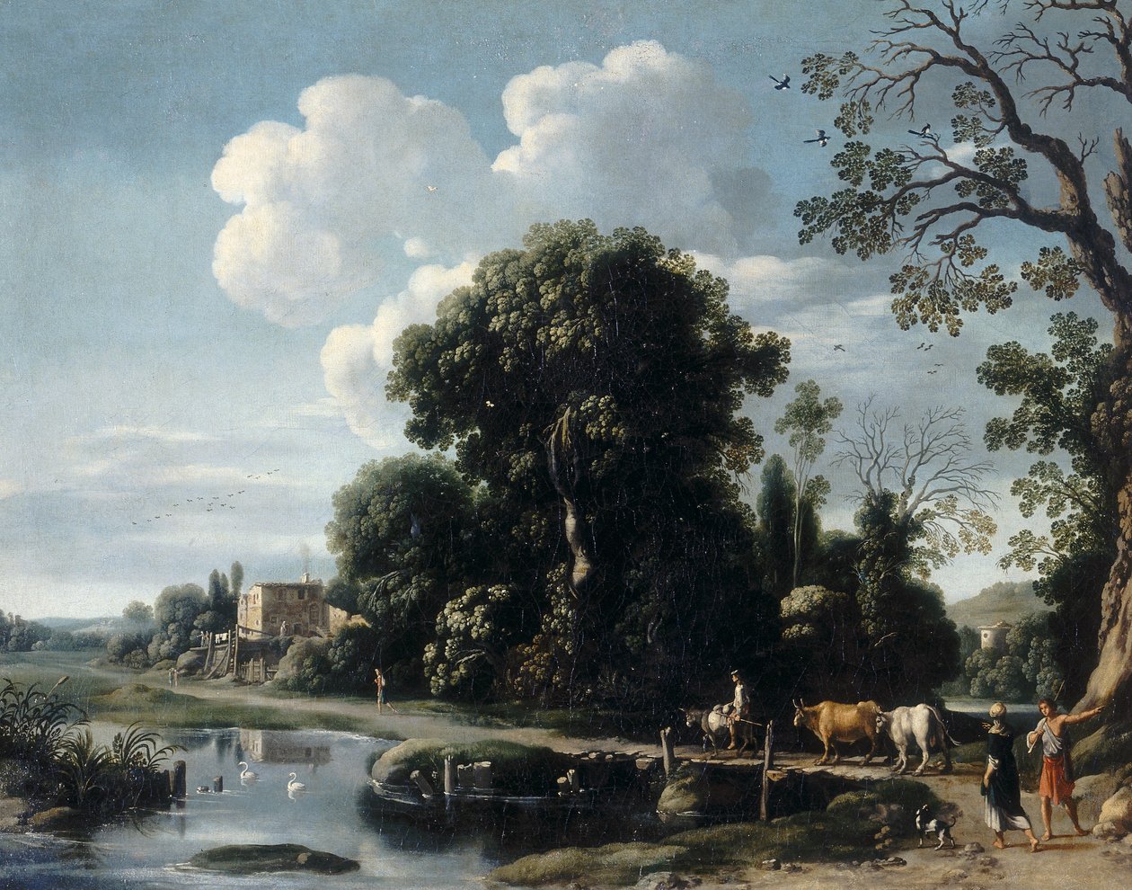 Lantligt landskap av Filippo Napoletano