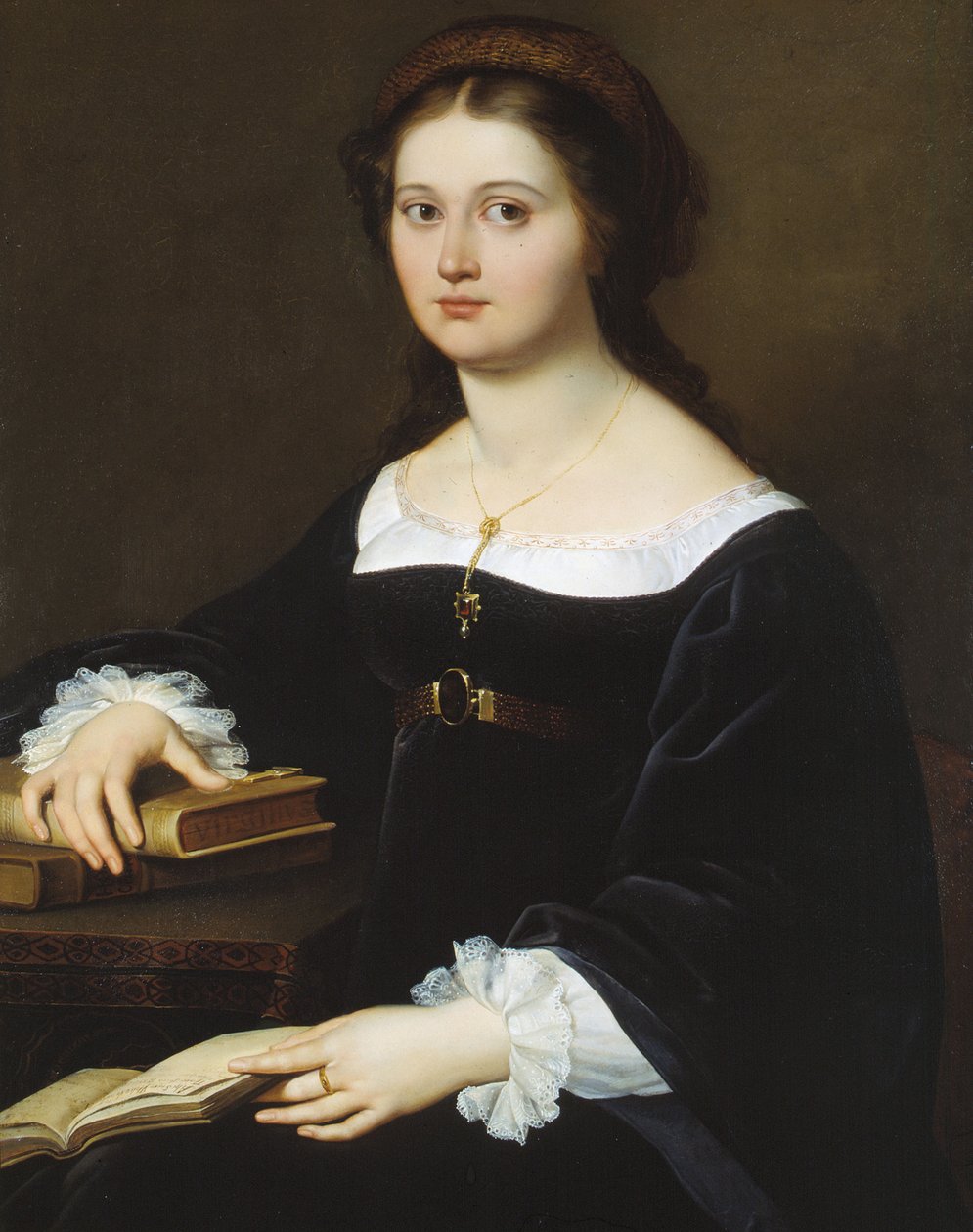 Porträtt av Costanza Monti Perticari, 1819-1821. av Filippo Agricola