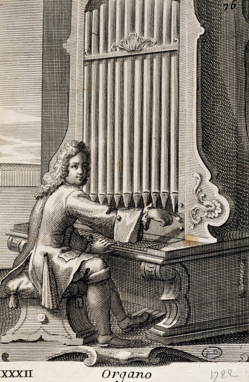Man spelar orgel av Filippo Bonanni