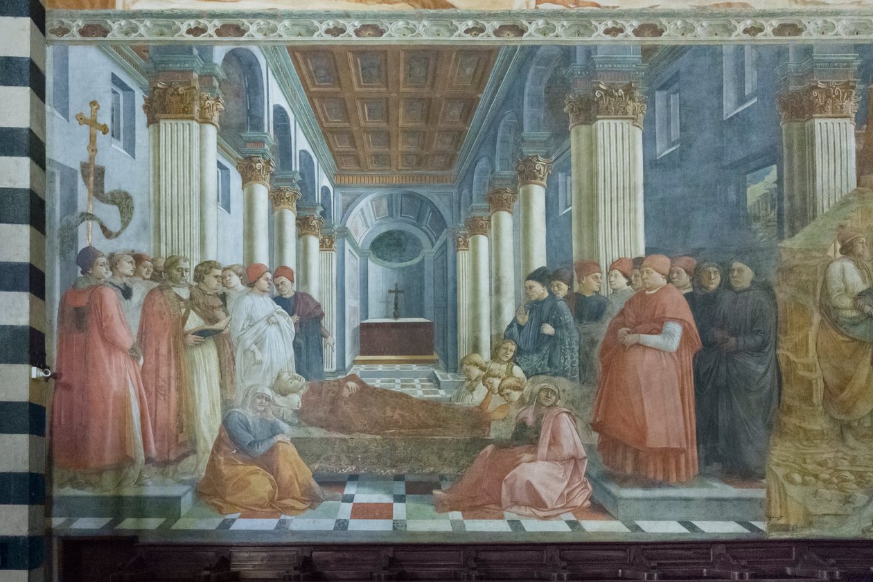 St. Stephens begravning, detalj av Filippo Lippi