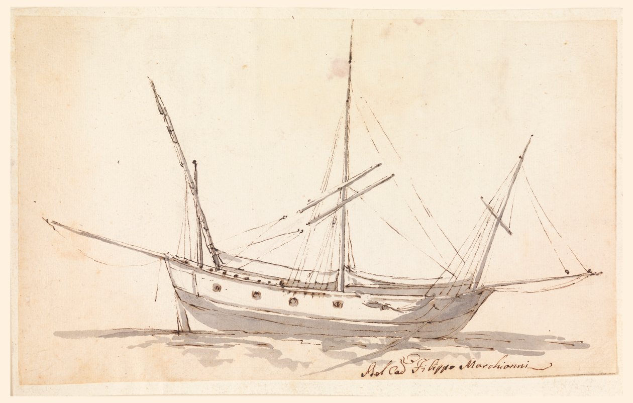 Ett segelfartyg av Filippo Marchionni