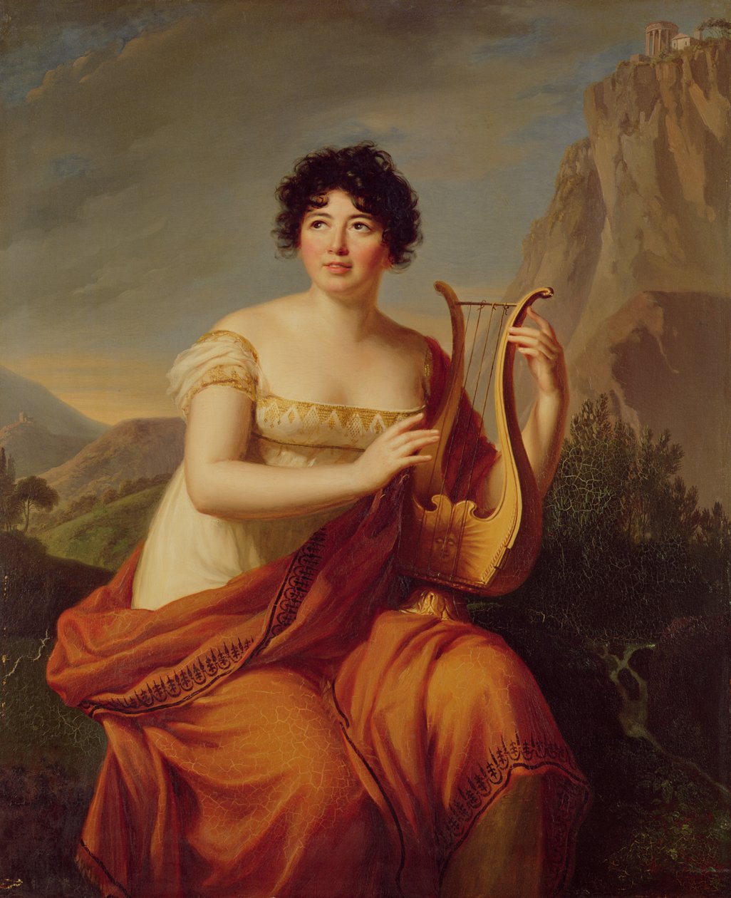 Madame de Stael som Corinne av Firmin Massot