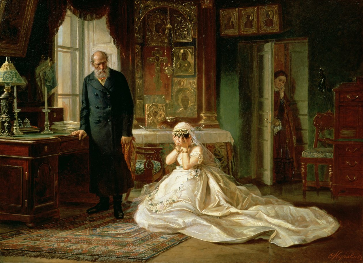 Vid altaret, 1870-talet av Firs Sergeevich Zhuravlev