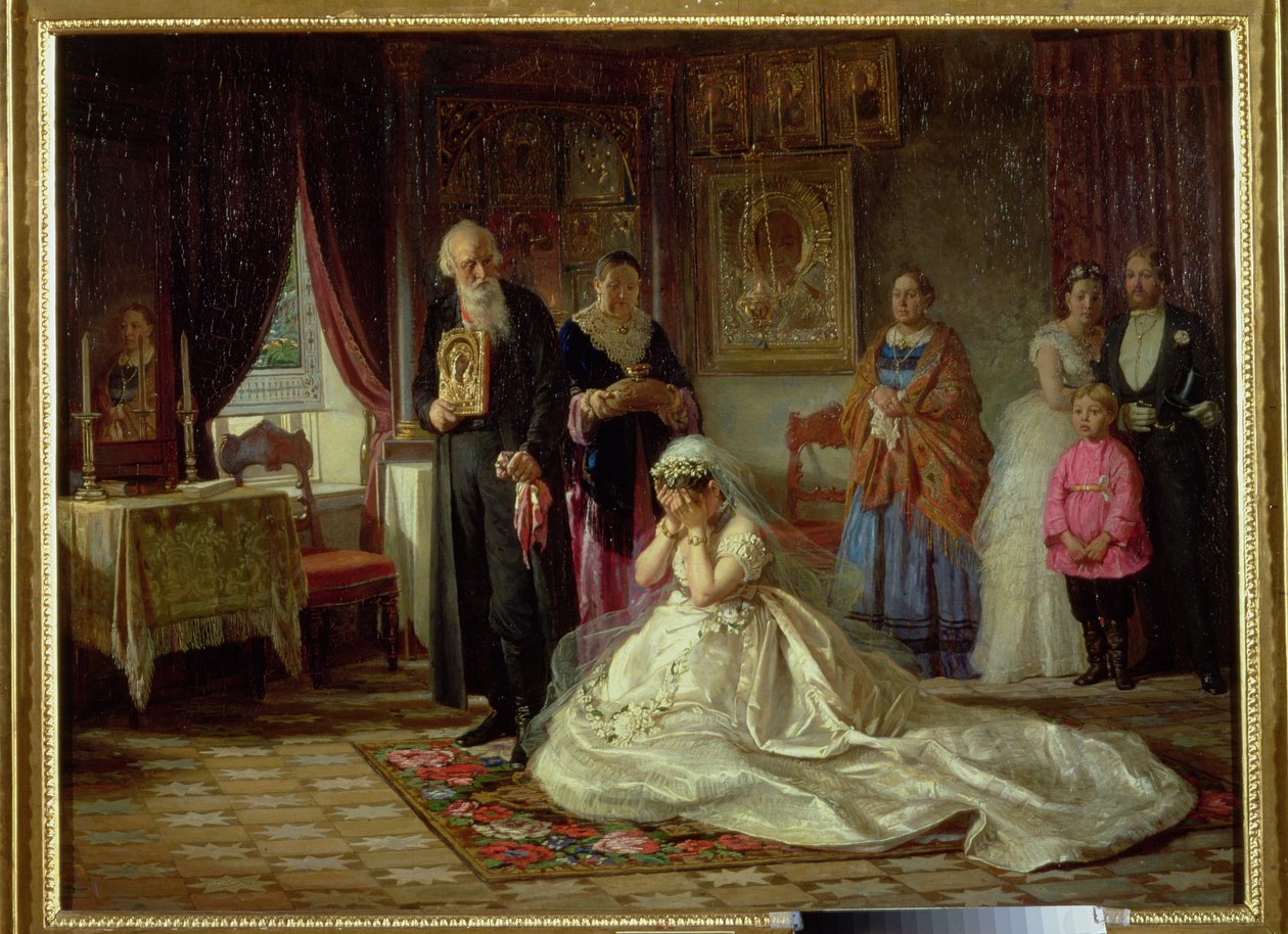 Före bröllopet, 1874 av Firs Sergeevich Zhuravlev