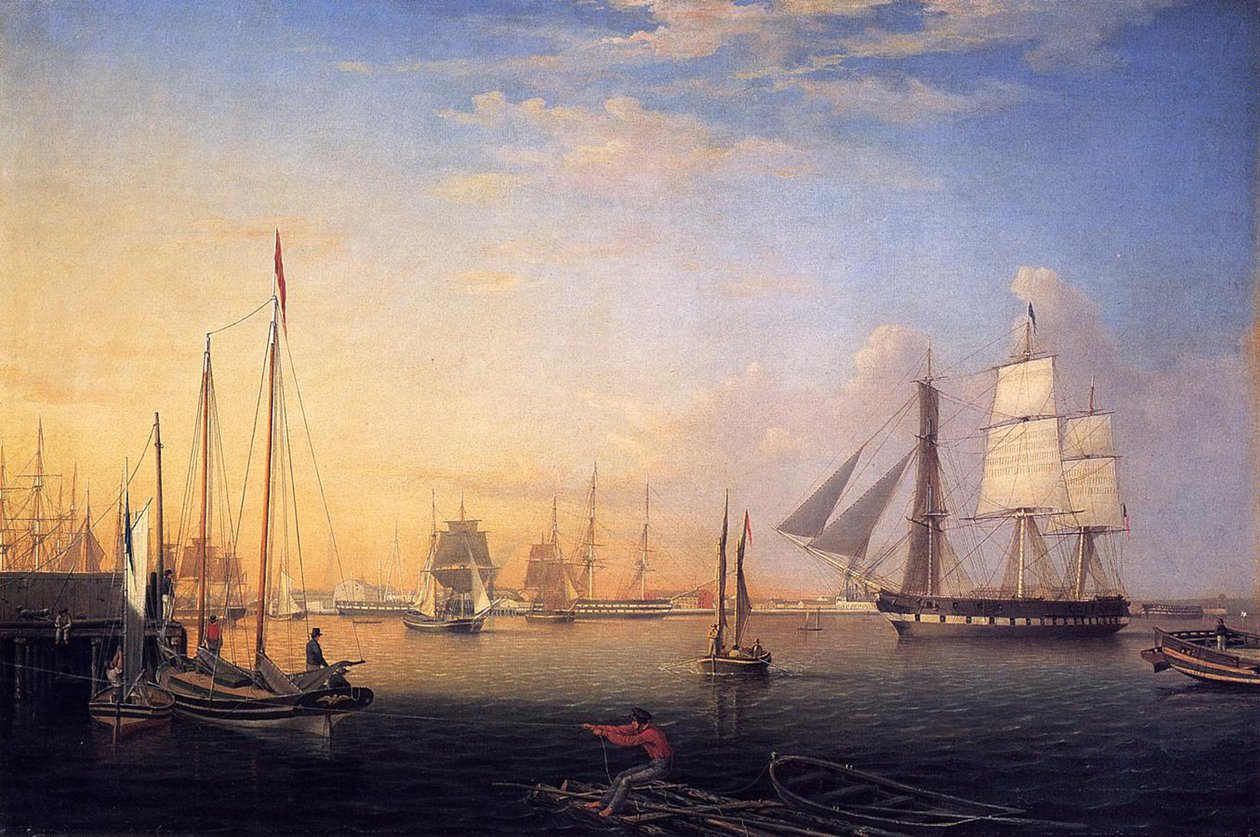 Baltimore Harbour, 1850 av Fitz Henry Lane