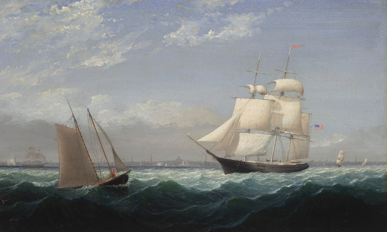 Fartyg i Bostons hamn av Fitz Henry Lane
