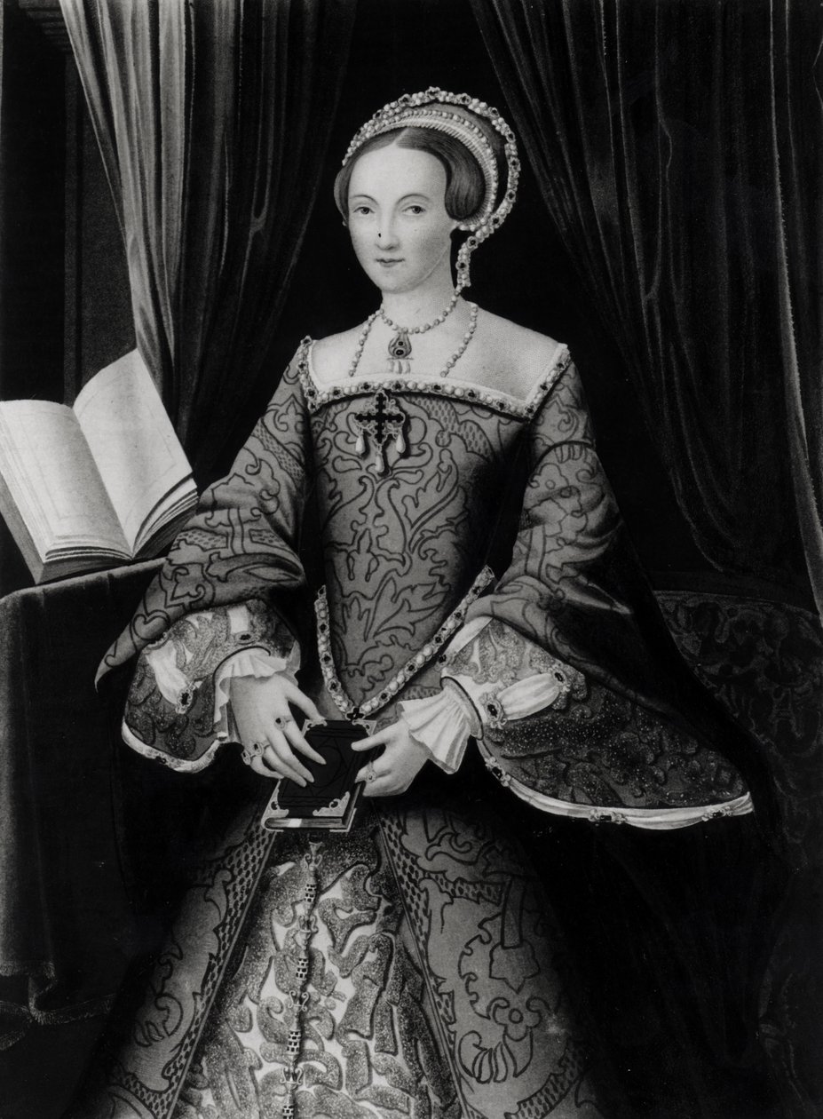 Porträtt av Elizabeth I när prinsessan (1533-1603) c.1546 av Flemish School